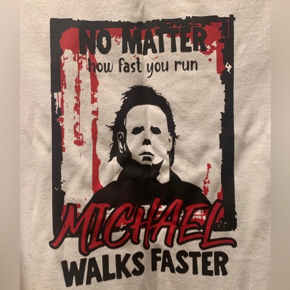 Custom Made Michael Myers White Tee - Picture 2 of 3